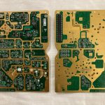 Carte équipée partiellement doré